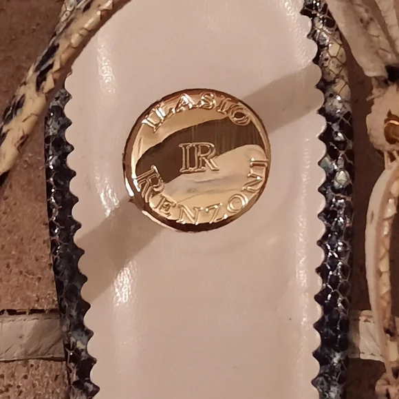 Ilasio Renzoni Animal Print Sandal Jewels Ankle Strap - Picture 2 of 9